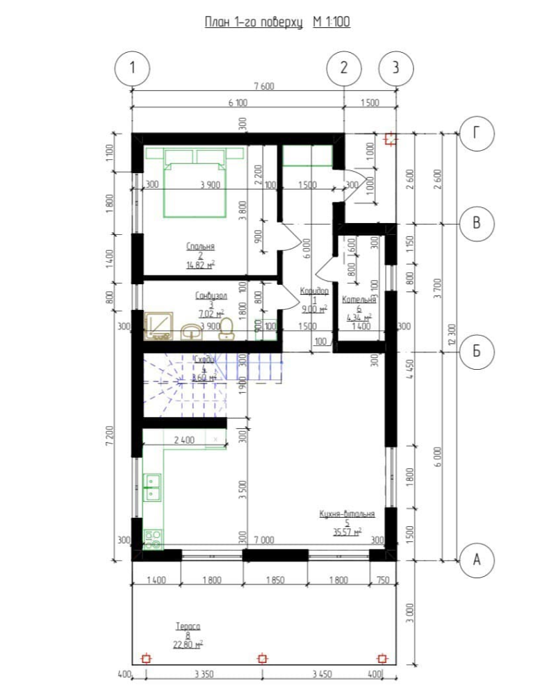 Планировка коттеджа в Буче Finest Home